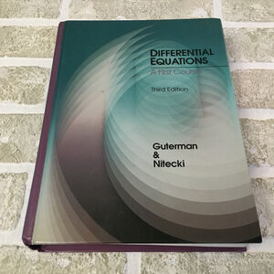 Differential Equations 3rd Edition by Nitecki Guterman (1992 Hardcover)